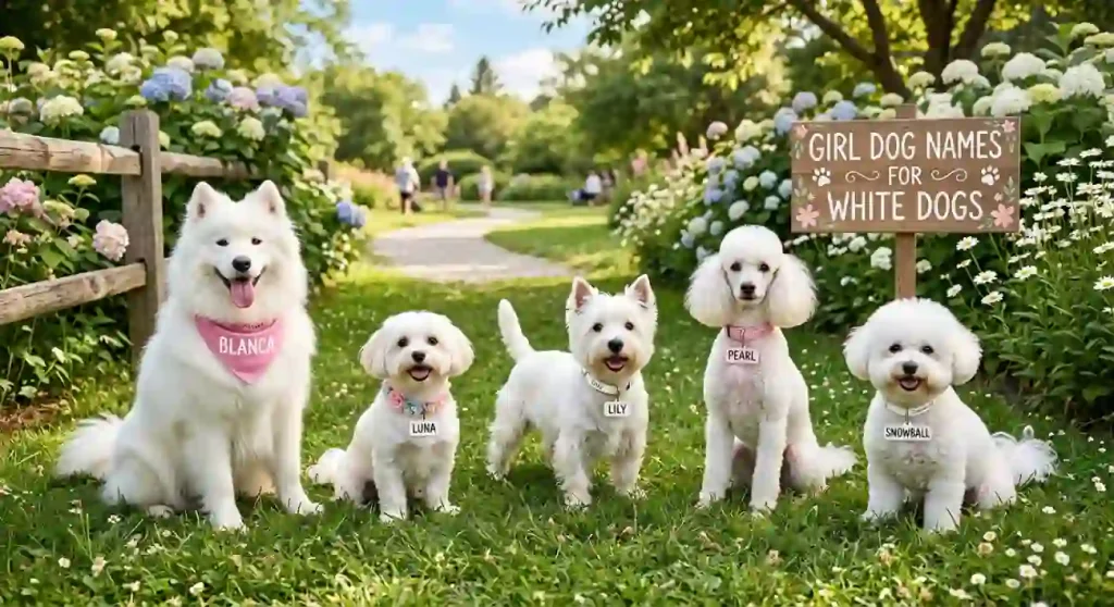 girl dog names for white dogs