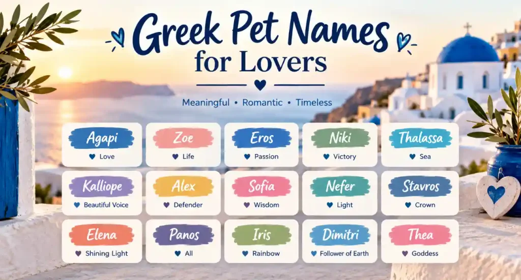greek pet names for lovers