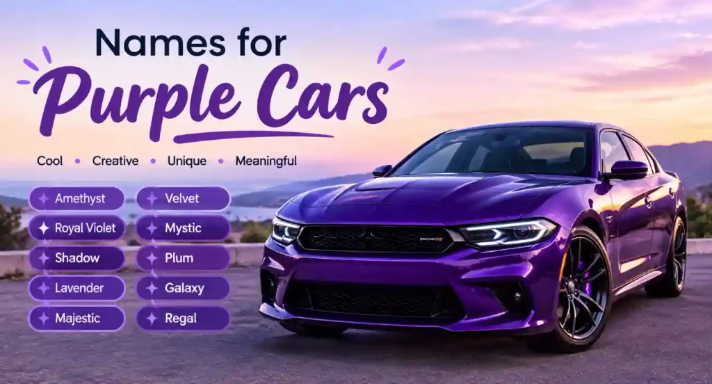 names for purple cars