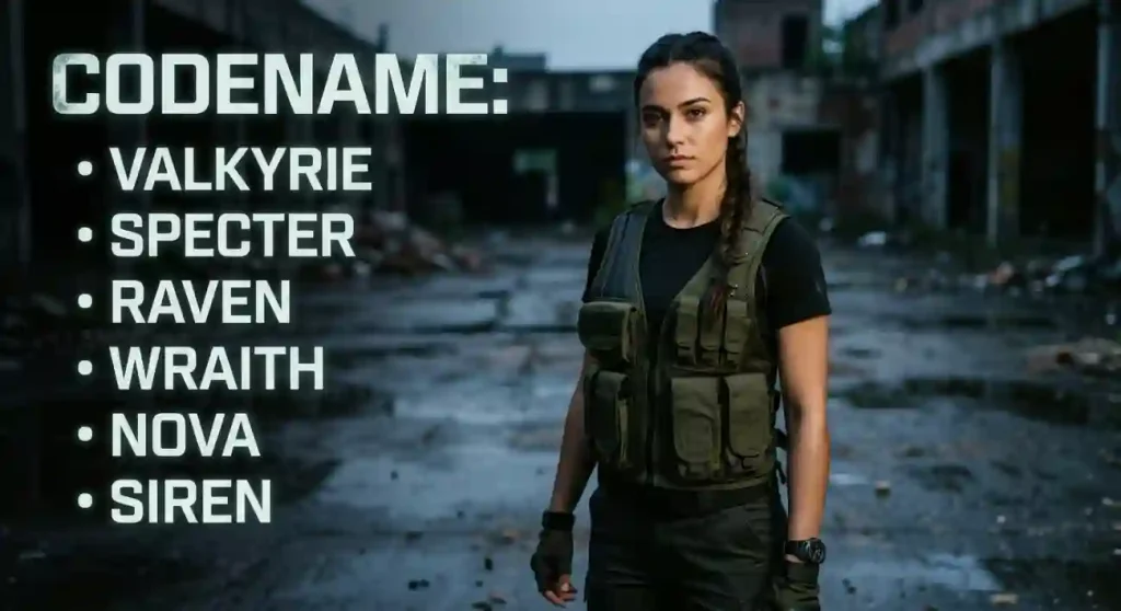 cod names for girls
