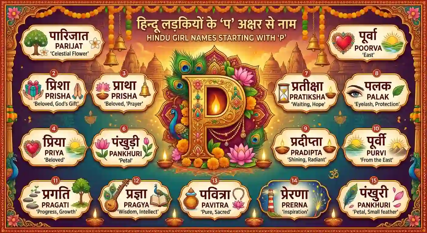 p letter names for girl hindu
